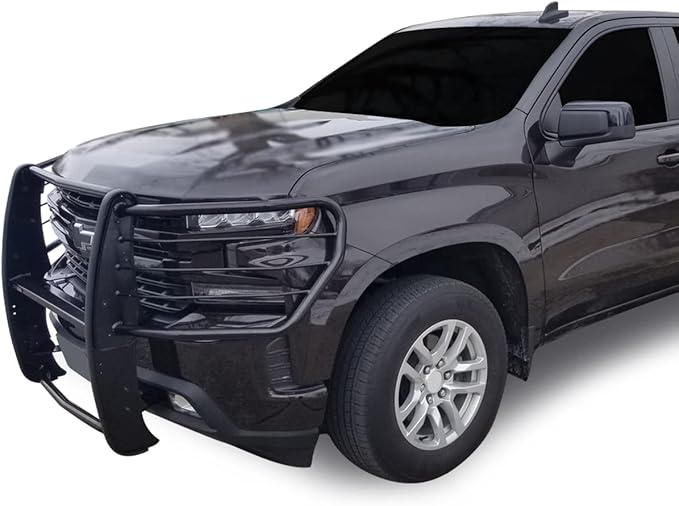 Black Horse Off Road Grille Guard Modular Black Compatible with 2019-2021 Chevrolet Silverado 1500/2022 Chevrolet Silverado 1500 LTD (Excl. 2019 Silverado 1500 LTD)-17GT29MA