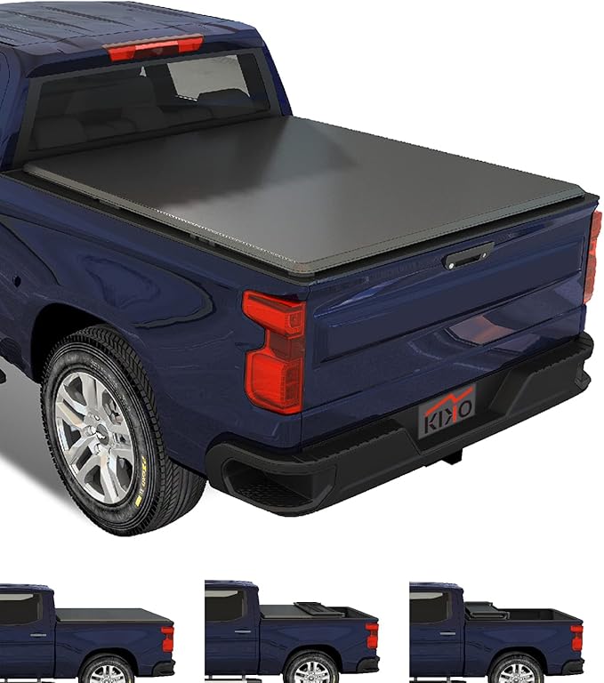 Kikito Vinyl Soft Tri-Fold Truck Tonneau Cover for 2015-2025 Canyon & Colorado 5.2FT (62.7in) Bed