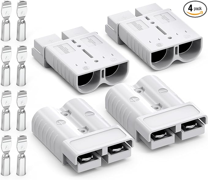 Anderson Connector, 175AMP 1/0AWG Battery Quick Connect/Disconnect Connector Kit 12v-36V Winch Wiring Kit for Cable RV Truck Winch(4 Pack)