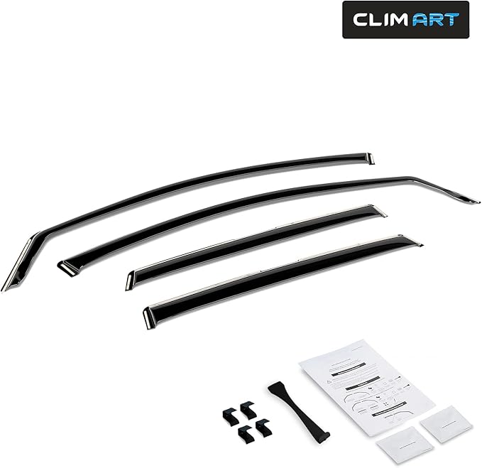 CLIM ART in-Channel Incredibly Durable Rain Guards Compatible with Honda CR-V 2012-2016, Original Window Deflectors, Vent Window Visors, Vent Deflector, 4 pcs. - 612170