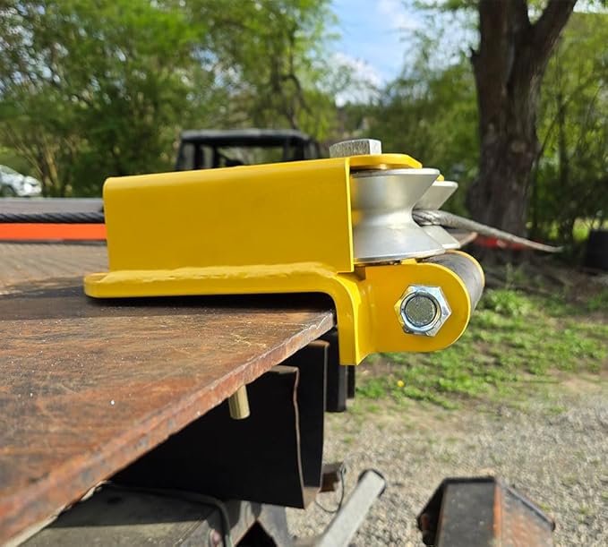 Mytee Products 1 Pack 3/8" x 50' Swaged Winch Cable Wire w/Self Locking Swivel Hook - 20,400 lbs Ultimate BS & 1 Pack Side Puller Recovery Tool for Vehicle Towing & Angled Winching - 9,000 lbs WLL