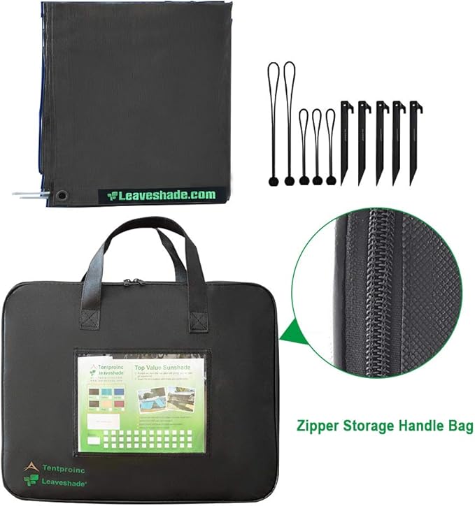 Tentproinc RV Awning Sun Shade Screen 10'X17'3'' (fit for 18' Awning) Mesh Sunshade Block RV Awning Front Sun Glary Motorhome Camping Trailer Awning UV Sunblocker - 3 Year Warranty (Black)