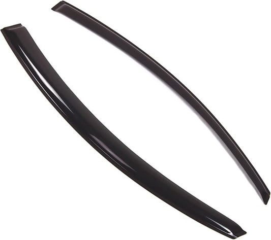 Tuningpros WD2-467 Dark Smoke 2 Pcs Set Window Visor (Outside Mount) Deflector Rain Guard Compatible with 1998-2010 Volkswagen Beetle