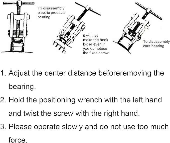 ChgImposs Two Claw Separate Lifting Device Pull Bearing Puller for Bearing Maintenance/Auto Car Repair, Strengthen Bearing Auto Mechanic Bearing Puller Tool (8 inch)
