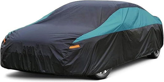 Car Cover for Automobiles Waterproof All Weather, Universal Fit Tesla Model S, Audi A6/A7/A8, Dodge Charger, Mercedes Benz S-Class S500 S550, Volvo S90, Jaguar XJ, Toyota Avalon etc.