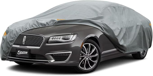 Kayme Heavy Duty Car Cover Custom Fit Lincoln MKS Waterproof All Weather for Automobiles, Full Exterior Covers Sun Rain UV Protection.（Deliver About 3-10 Days）