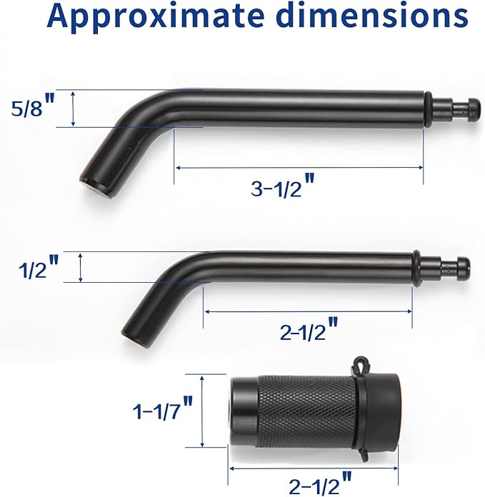 METOWARE Trailer Hitch Locks, 1/2" and 5/8" Diameter Dual Bent Pins for Class I-IV Hitches, Anti-Theft Hitch Lock for 1-1/4" 2" and 2-1/2" Receiver, Fits Towing Trailer Truck Car Boat RV (2 Pack)