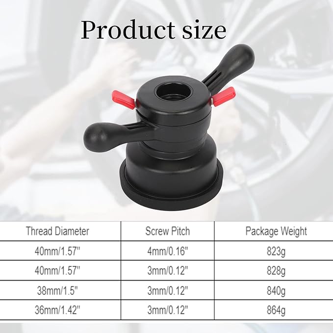 Auto Tire Balancer, Tire Release Black Plastic 3 Diameters Tire Change Nut Tire Change Wheel Balancer Wheel Balancer Part Accessories Replacement Tool (Inner Diameter 36mm, Pitch 3mm)