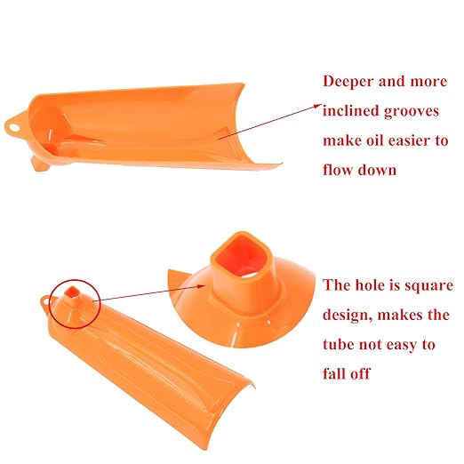HDBUBALUS Crankcase Fill Funnel Primary Case Oil Fill Oil Filter Funnel Set and Primary Drain Plugs Compatible with Harley Orange