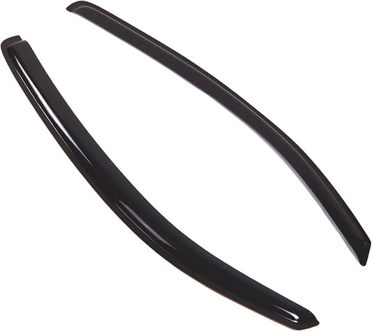 Tuningpros WD2-453 Dark Smoke 2 Pcs Set Window Visor (Outside Mount) Deflector Rain Guard Compatible with 2005-2015 Toyota Tacoma Regular Cab