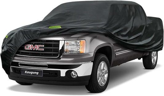 Truck Cover Waterproof Custom Fit GMC Sierra 1500-3500 Crew 6.5' Bed (1998-2025), 7 Layers Heavyweight Pickup Car Cover Outdoor Indoor Sun UV Rain Snow Wind Protection.