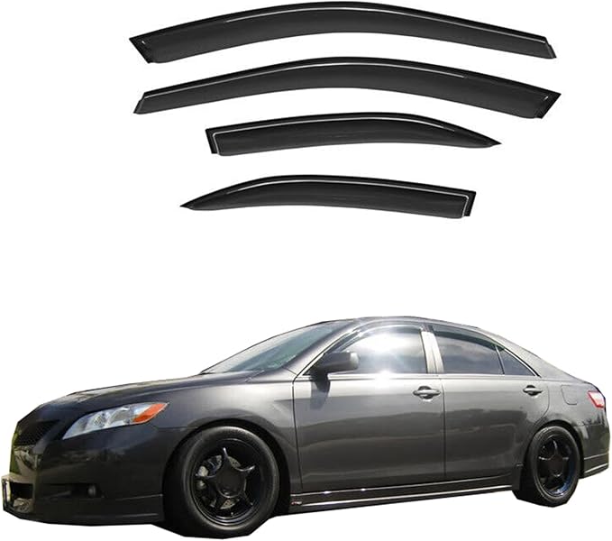Wind Deflector Compatible with 2002-2006 Toyota Camry Smoke Sun/Rain Guard Window Visors 94236