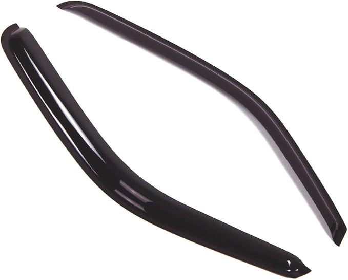 Tuningpros WD2-051 Dark Smoke 2 Pcs Set Window Visor (Outside Mount) Deflector Rain Guard Compatible with 1999-2006 Chevrolet Silverado 1500 2500 3500 Regular Cab