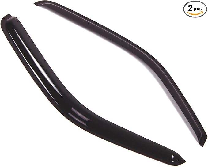 TuningPros Outside Mount Window Vent Visors Rain Guards Compatible with Silverado 1500 EXT Cab 1999-2006 | Side Window Wind Deflectors Rain Shields | Smoke Tinted, 2 Pcs Set, DGWV-051-13
