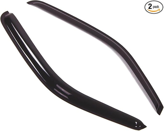 TuningPros Outside Mount Window Vent Visors Rain Guards Compatible with Silverado 1500 EXT Cab 1999-2006 | Side Window Wind Deflectors Rain Shields | Smoke Tinted, 2 Pcs Set, DGWV-051-13