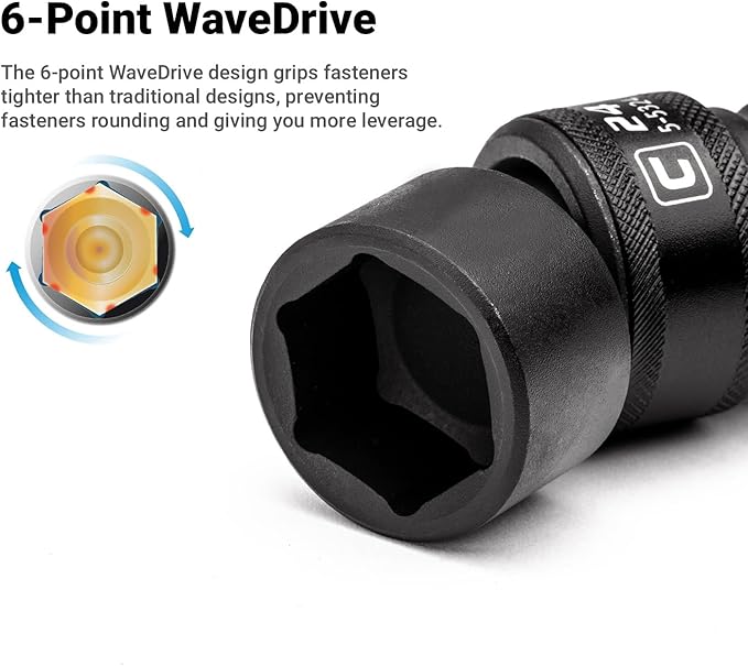 Capri Tools 11 mm Universal Impact Socket, 3/8-Inch Drive, 6-Point, Metric