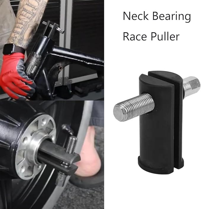 Neck Bearing Race Puller, Universal Heavy Duty High Strength Steering Neck Bearing Race Remover for 1‑1/8in to 2‑5/8in ID Races