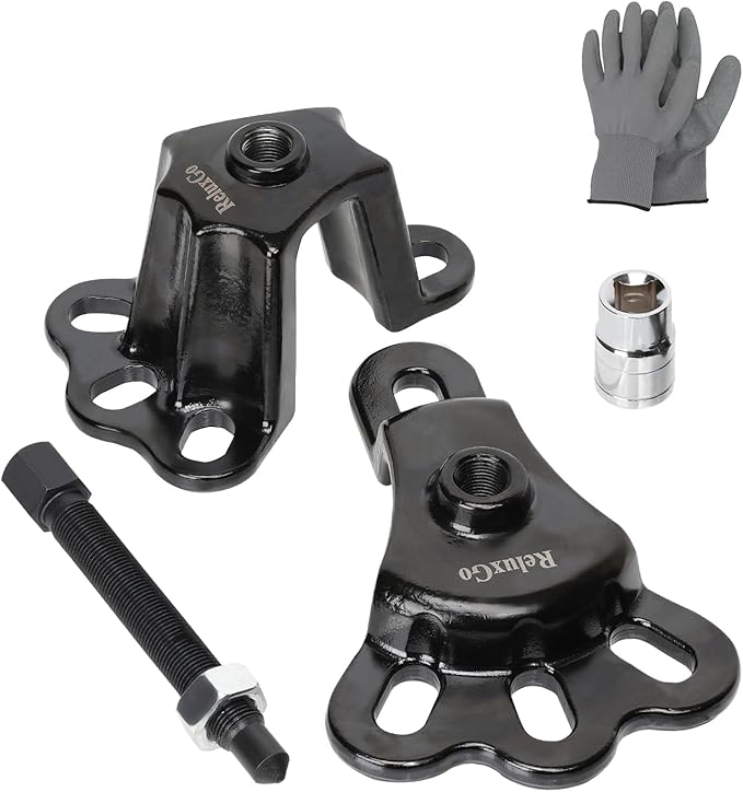 Front Wheel Hub Puller Bearing Removal Tool for 3-3/4 to 4-1/2 Inch IDs, Rear Axle Puller Set for 4-1/2 to 5-1/2 Inch IDs, Flange Type Axle Remover Tool with 5/8 inch x 18 Forcing Bolt