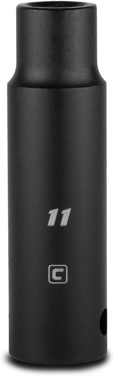 Capri Tools Deep Impact Socket, 1/2-Inch Drive, 6-Point, Metric (11 mm)