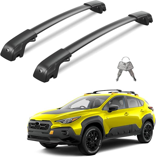 300lbs Lockable Roof Rack Cross Bars Compatible with Subaru Crosstrek Wilderness 2024 2025 2026 with Raised Side Rails, Heavy Duty Aluminum Roof Rails Crossbars Rooftop Luggage