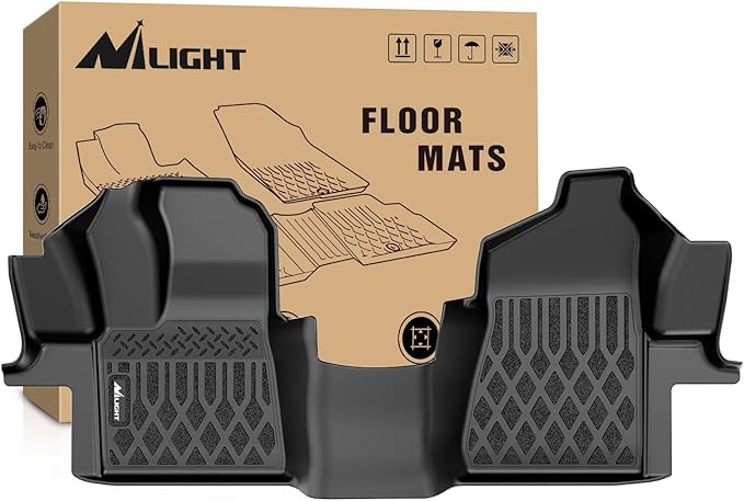 Nilight TPE Floor Mats for Ford Transit 150 250 350 350HD w/Carpet Flooring (No for Connect) 2015 2016 2017 2018 2019 2020 2021 All Weather Custom Fit Heavy Duty Floor Liners