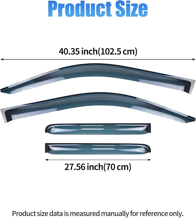 Window Visors Rain Guards Compatible with Ford Maverick XL XLT Lariat 2022 2023 2024 2025 Window Wind Deflectors Vent Shades Transparent Version