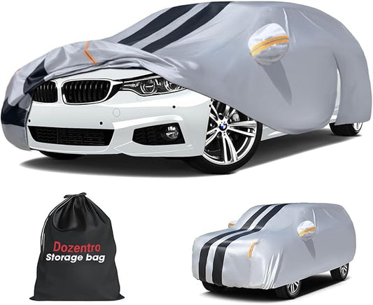10 Layers Car Cover Custom Fit for BMW 4 Series 420i/428i/430i/435i/440i 2013-2026 100% Waterproof All Weather Automobiles, Heavy Duty Car Covers for Rain Sun UV Protection with Door Zipper.