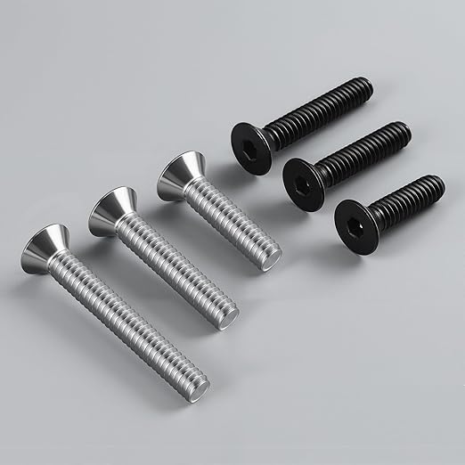 1/4-20 Bolt, 1/4-20 x 1-1/4 Inch Flat Socket Head Screws 30Pcs, 304 Stainless Steel 18-8 Countersunk Bolts, Full Thread, with Hex Spanner