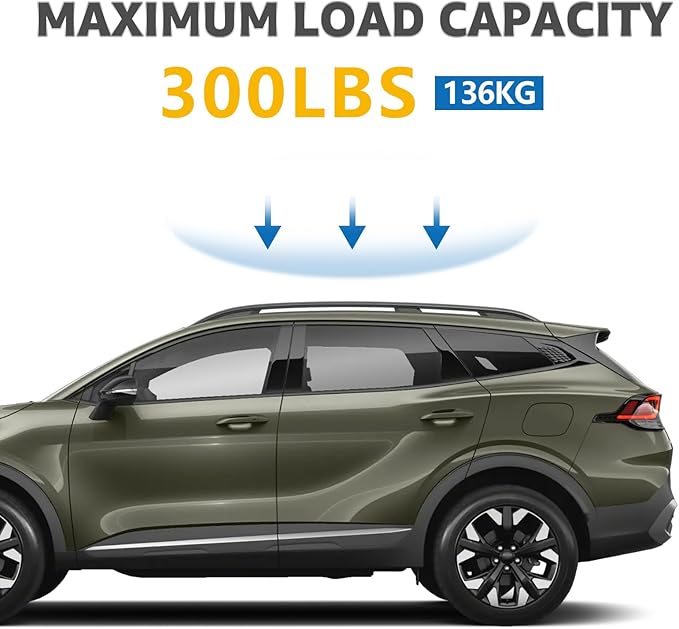 Roof Rack Cross Bars Compatible with Kia Sportage X-Line AWD/Sportage X-Pro/Sportage X-Pro Prestige with Raised Rails 2023-2026, Heavy Duty 300 LBS Anti-Theft Lock Cargo Carrier Crossbar for Bike