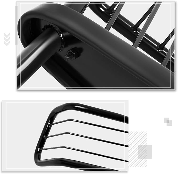 Compatible with Land Cruiser J100 SUV 1998-2007 Bumper Brush Grille Guard Protector,Coated Black