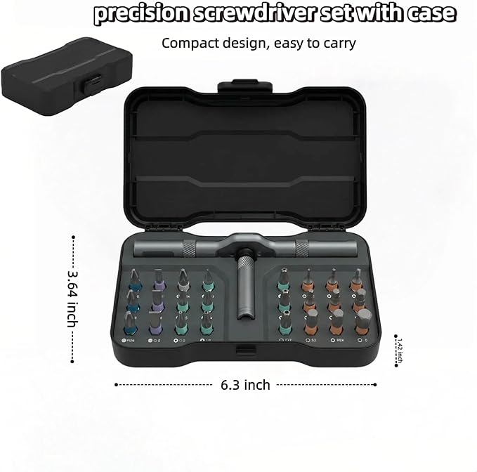 24 In 1 Magnetic Ratchet Screwdriver Set, Multi-Purpose Mini Screwdriver Set Suitable for Diy, Electronic Products, Watches, and Home Repairs