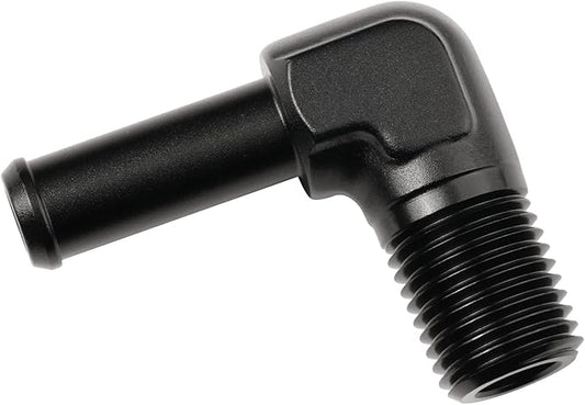 1/4 NPT Male to 3/8" Hose Barb Fitting Adapter 90 Degree Elbow Aluminum Black