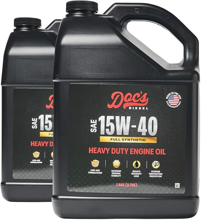 Doc's Diesel 15W-40 Full Synthetic Heavy Duty Diesel Oil DOCS15W40-2 | 2-Gallons