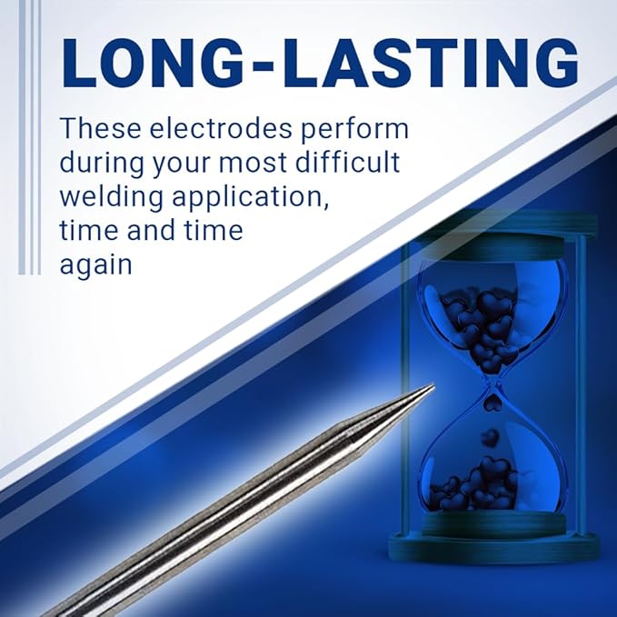 Pre-Ground TIG Tungsten Sharpened Electrodes Blue 2% Lanthanated 5-Pack (3/32" x 1.5")