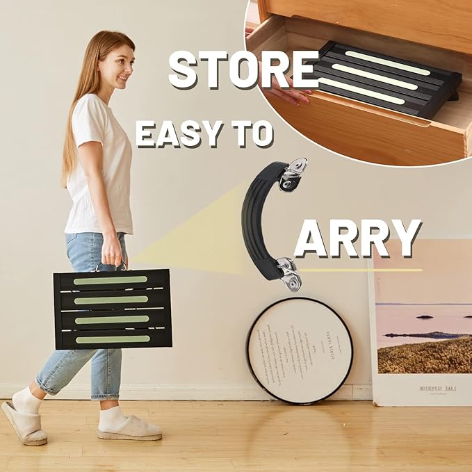 1000Lbs Heavy Duty Rv Steps, 4 Levels Adjustable Step Stool, Portable Folding Step Stool, Easy Use Camper Steps for Rv/Trailer/Truck/SUV, Lightweight Rv Step for Adults/Seniors/Dog by SOUHEILO