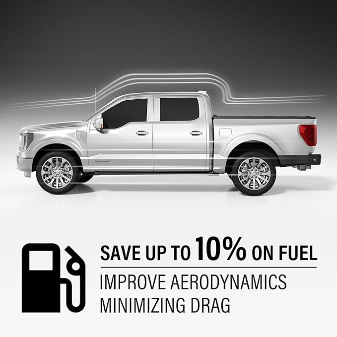 Hard Low Profile Quad-Fold Aluminum Truck Bed Tonneau Cover Compatible with 2015-2026 Ford F150 | F150 Lightning 5' 5" Bed (66")