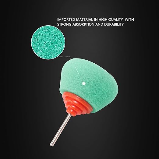 SPTA Mini Buffing Polishing Pads, 15Pcs Car Detail Mini Polisher Foam Pads, Detail Polishing Pads Used on Drill and Rotary Tools, for Small Area Detailing Polishing Waxing, Sealing Glaze