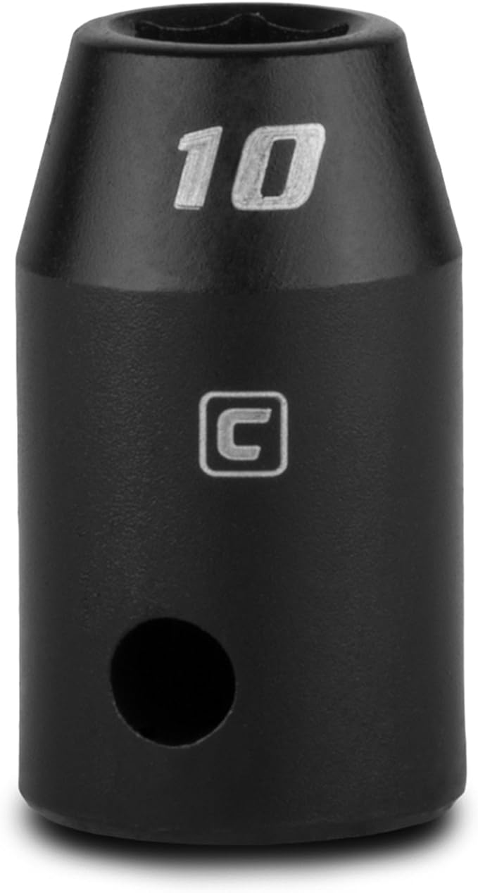 Capri Tools CP55010 10 mm Shallow Impact Socket, 1/2-Inch Drive, 6-Point, Metric