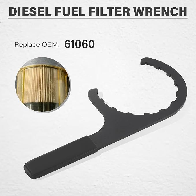 61060 Diesel Fuel Filter Wrench, compatible with Paccar Peterbilt Kenworth and Diesels (Black)