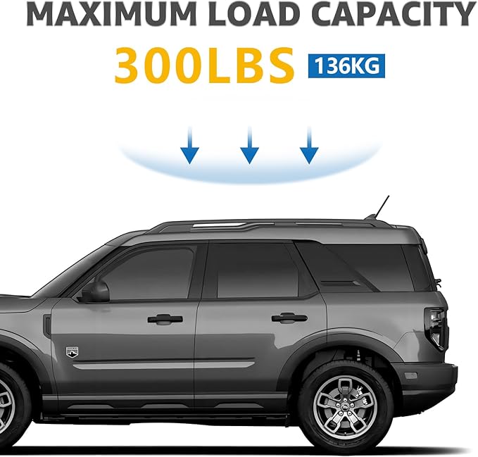 Roof Rack Cross Bars Compatible with Kia Telluride X-PRO & X-LINE 2023-2025 with Raised Side Rails, Heavy Duty 300 LBS Anti-Theft Lock Cargo Carrier Rooftop Crossbar for Bike, Snowboard, Luggage
