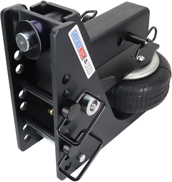 Shocker HD Max Air Hitch & Combo Ball, Fits 2-1/2" Hitch Black Combo 2" & 2-5/16" Balls