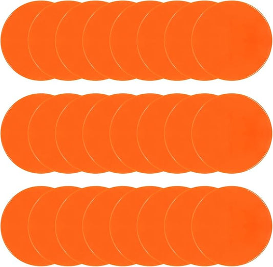 Poly Spots Spot Markers for Gym Floor 9 inch Flat Cones 12/24Pcs Non Slip Rubber Floor Dots for Kids Soccer Basketball Sports Speed Agility Training, Preschool Classroom Activities
