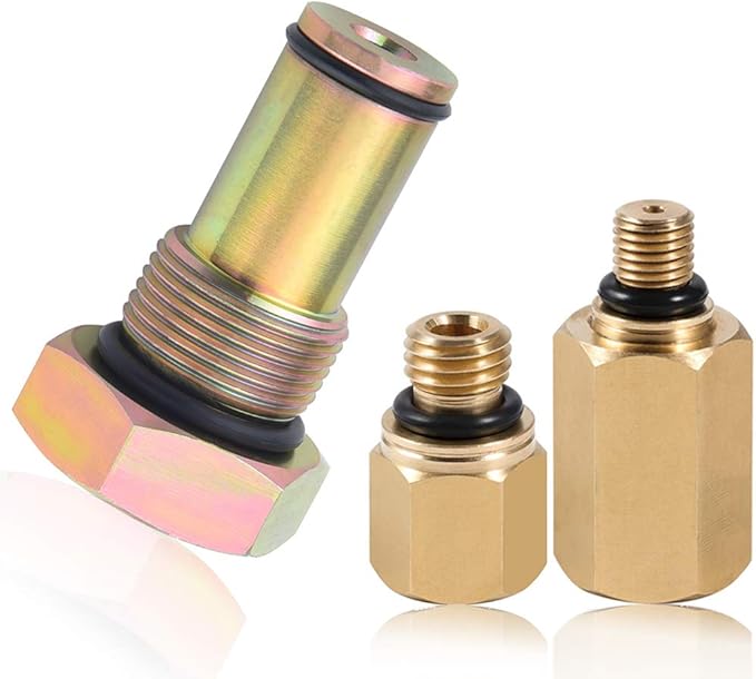 QISF 4Pcs/Set 6.0 IPR Valve Socket & High Pressure Oil Pump Air Test Fitting Tool + Oil Rail Adapters Leak Test Kit for 6.0L Powerstroke Diesel Engine