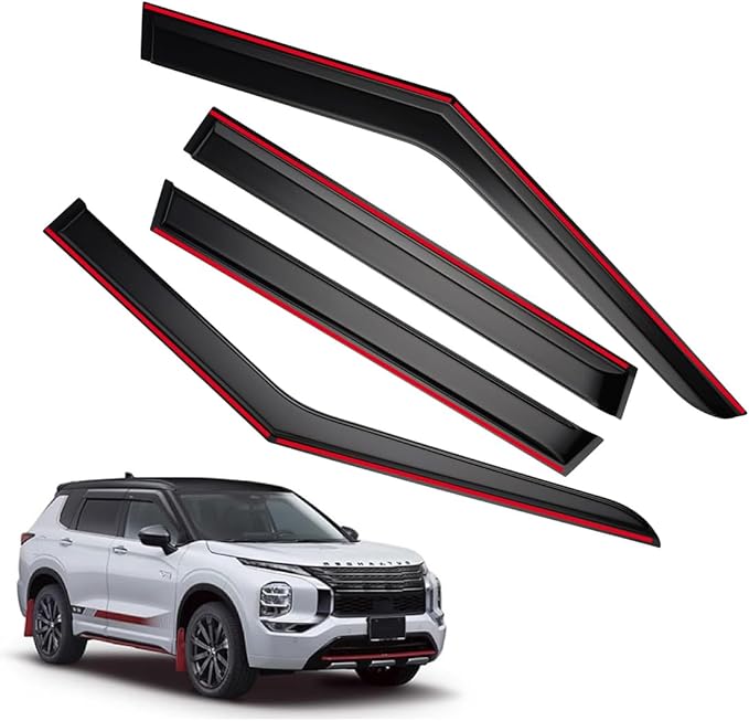 4 Pieces in-Channel Extra Durable Rain Guards Fit for 2022-2025 Mitsubishi Outlander, Window Deflectors, Window Visors