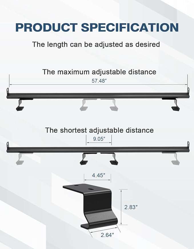 Van Ladder Roof Rack Fits for Ford Transit Connect 2014-2025 (Not for Transit), Ladder Rack for Cargo Van，Ladder Rack Ideal for Transporting Ladders Luggage Cargo Rack Crossbars Accessories