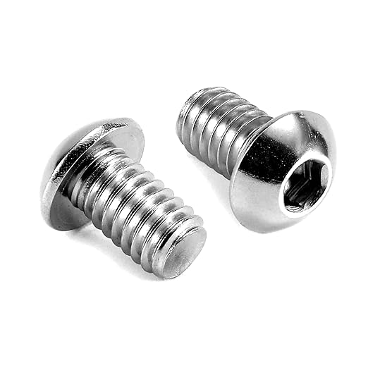 1/4-20 x 1/2" Button Head Socket Cap Bolts Screws, 20Pcs 304 Stainless Steel 18-8, Allen Hex Drive, Bright Finish by SG TZH(with Hex Spanner)