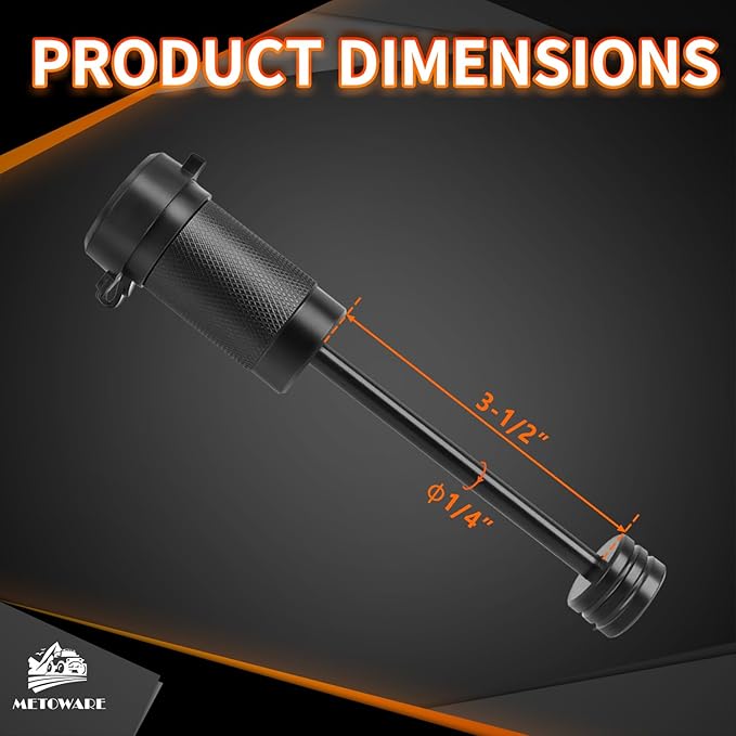 METOWARE Trailer Tongue Coupler Lock 1/4" Dia, 3-1/2" Span, Trailer Hitch Lock for Latch-Type Coupler, Black Trailer Pin Lock for Towing Trailer RV Car Boat Truck (1 Pack)