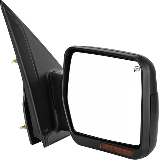 DWVO Right Passenger Side Mirror Compatible with 2007 2008 2009 2010 2011 2012 2013 2014 Ford F150, Door Mirror with Power Heated Manual Folding, Turn Signal Towing Mirrors