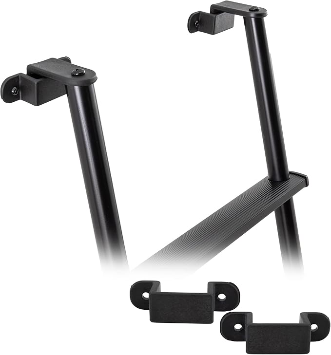 RecPro RV Bunk Ladder 52" | Black or Silver Color Options | Mounting Brackets Included | Aluminum | Made in USA (Black)