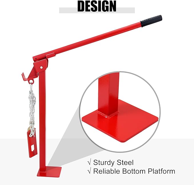 T Post Puller Fence Post Puller Heavy Duty Fence Post Puller with Lifting Chain & T Post Puller Plate Puller T Post Puller for Round Fence Posts T Stakes Sign Post & Tree Stump,Combined Type